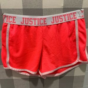 Justice, athletic shorts.